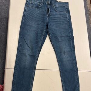 Rag & Bone Blue Skinny Jeans with Faded Detail